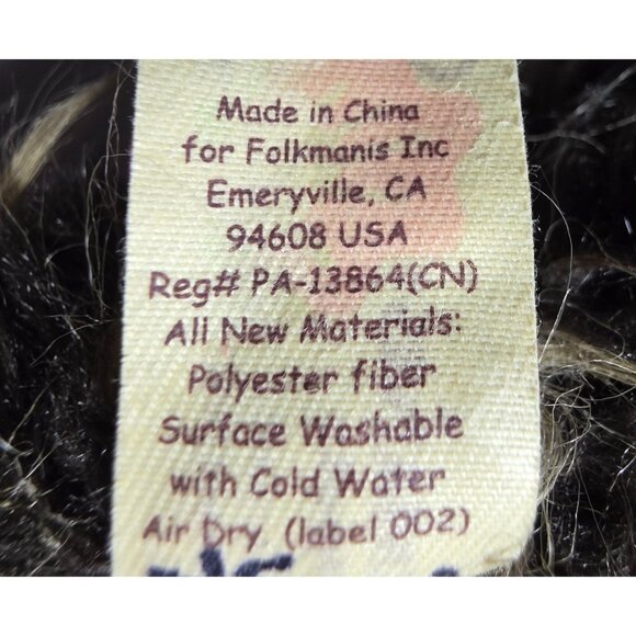 Folkmanis Porcupine Hand Puppet Plush Toy Brown stuffed animal pretend play - Picture 5 of 6